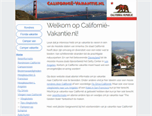 Tablet Screenshot of californie-vakantie.nl